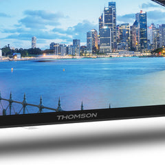 Televisore Thomson 32HG2S15K bianco con montaggio VESA 100x100 mm e supporto per formati audio come AAC e MP3.