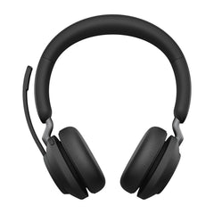 Headset JABRA 26599-999-999 modello 12841 con padiglioni imbottiti e microfono pieghevole, per audio cristallino su computer.