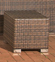 Beistelltisch Barcelona Flachrattan - braun-meliert