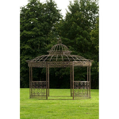 XXL Luxus Pavillon Romantik rund 500 cm - bronze by Dropshipping-Europe – Gartenmöbel