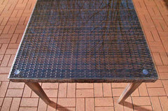 Tisch Bari 100x100 - braun-meliert