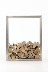 Kaminholzständer Keri 25x80x100 - edelstahl