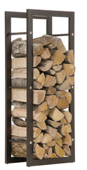 Kaminholzständer Keri 25x60x100 - schwarz-matt