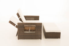 Sofa Ancona Cremeweiss 5mm - braun-meliert