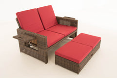 Sofa Ancona Rubinrot 5mm - braun-meliert