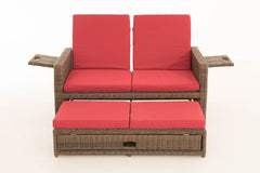 Sofa Ancona Rubinrot 5mm - braun-meliert
