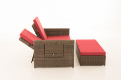 Sofa Ancona Rubinrot 5mm - braun-meliert
