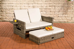 Sofa Ancona Cremeweiss 5mm - grau-meliert
