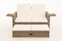 Sofa Ancona Cremeweiss 5mm - grau-meliert