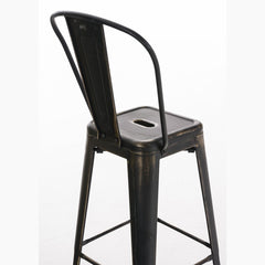 Barhocker Aiden antik - schwarz-gold - InfinityMarket
