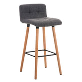 Barhocker Lincoln Stoff - hellgrau - InfinityMarket
