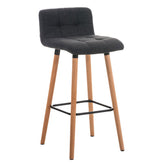 Barhocker Lincoln Stoff - dunkelgrau - InfinityMarket