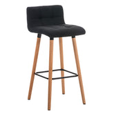 Barhocker Lincoln Stoff - schwarz - InfinityMarket