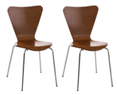 Set di 2 sedie visitatore Calisto in marrone, design elegante ideale per sale d'aspetto e eventi.