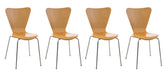4er Set Besucherstuhl Calisto - natura