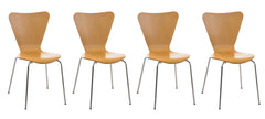 4er Set Besucherstuhl Calisto - natura