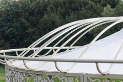 Dach für Luxus Pavillon Romantik 350 cm - weiß