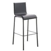 Barhocker Avola Leder Flach B78 - schwarz - InfinityMarket