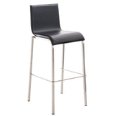 Barhocker Avola Leder Flach E78 - schwarz - InfinityMarket
