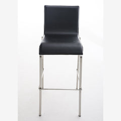 Barhocker Avola Leder Flach E78 - schwarz - InfinityMarket