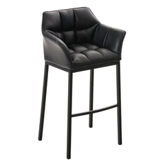 Barhocker Damaso B mit 4-Fuß Gestell - schwarz - InfinityMarket