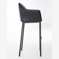 Barhocker Damaso B mit 4-Fuß Gestell - schwarz - InfinityMarket
