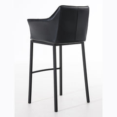 Barhocker Damaso B mit 4-Fuß Gestell - schwarz - InfinityMarket