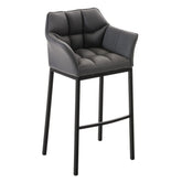 Barhocker Damaso B mit 4-Fuß Gestell - grau - InfinityMarket