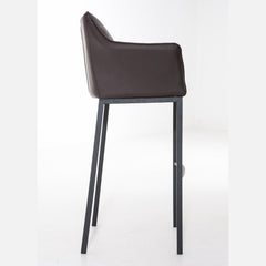 Barhocker Damaso B mit 4-Fuß Gestell - braun - InfinityMarket