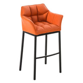 Barhocker Damaso B mit 4-Fuß Gestell - orange - InfinityMarket