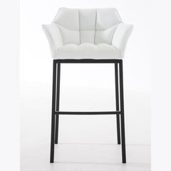 Barhocker Damaso B mit 4-Fuß Gestell - weiß - InfinityMarket