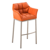 Barhocker Damaso E mit 4-Fuß Gestell - orange - InfinityMarket