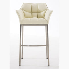 Barhocker Damaso E mit 4-Fuß Gestell - creme - InfinityMarket