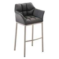 Barhocker Damaso E mit 4-Fuß Gestell - grau - InfinityMarket