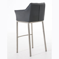 Barhocker Damaso E mit 4-Fuß Gestell - grau - InfinityMarket