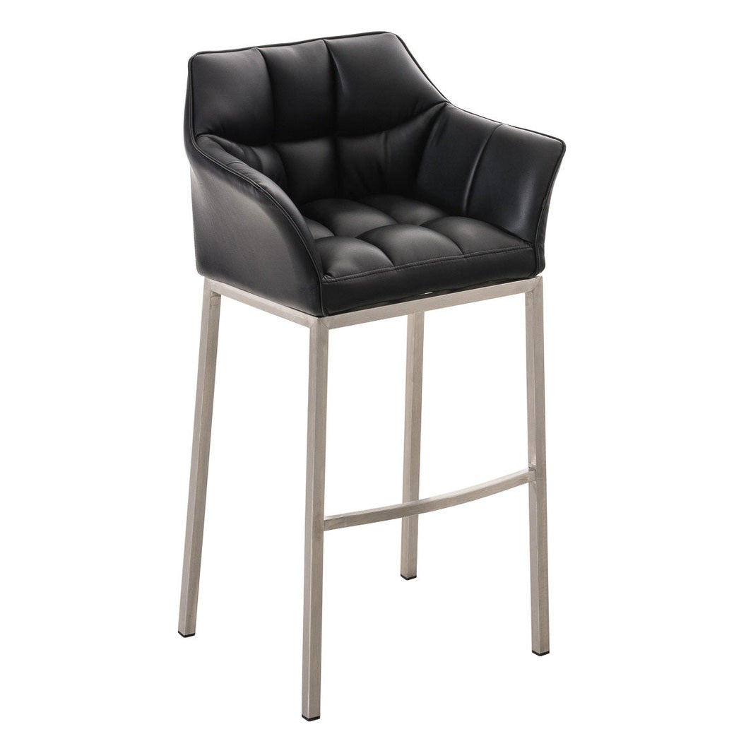 Barhocker Damaso E mit 4-Fuß Gestell - schwarz - InfinityMarket