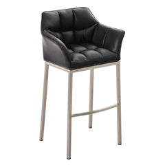 Barhocker Damaso E mit 4-Fuß Gestell - schwarz - InfinityMarket
