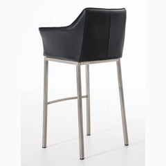 Barhocker Damaso E mit 4-Fuß Gestell - schwarz - InfinityMarket
