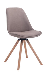 Besucherstuhl Troyes Drehbar Natura Stoff Rund - taupe