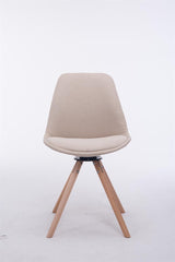 Besucherstuhl Troyes Drehbar Natura Stoff Rund - creme