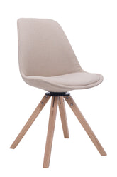 Besucherstuhl Troyes Drehbar Natura Stoff Square - creme