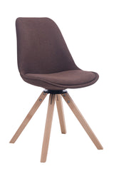 Besucherstuhl Troyes Drehbar Natura Stoff Square - braun