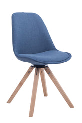 Besucherstuhl Troyes Drehbar Natura Stoff Square - blau