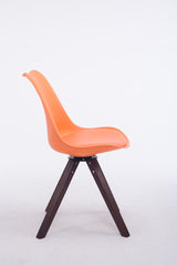 Besucherstuhl Troyes Drehbar Walnuss Square - orange