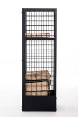 Kaminholzständer Forrest 40x40x120 - schwarz