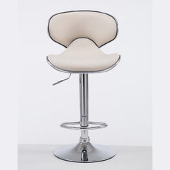 Barhocker Las Vegas V2 Stoff chrom - creme - InfinityMarket