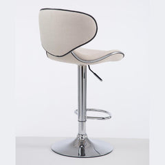 Barhocker Las Vegas V2 Stoff chrom - creme - InfinityMarket