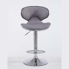Barhocker Las Vegas V2 Stoff chrom - hellgrau - InfinityMarket