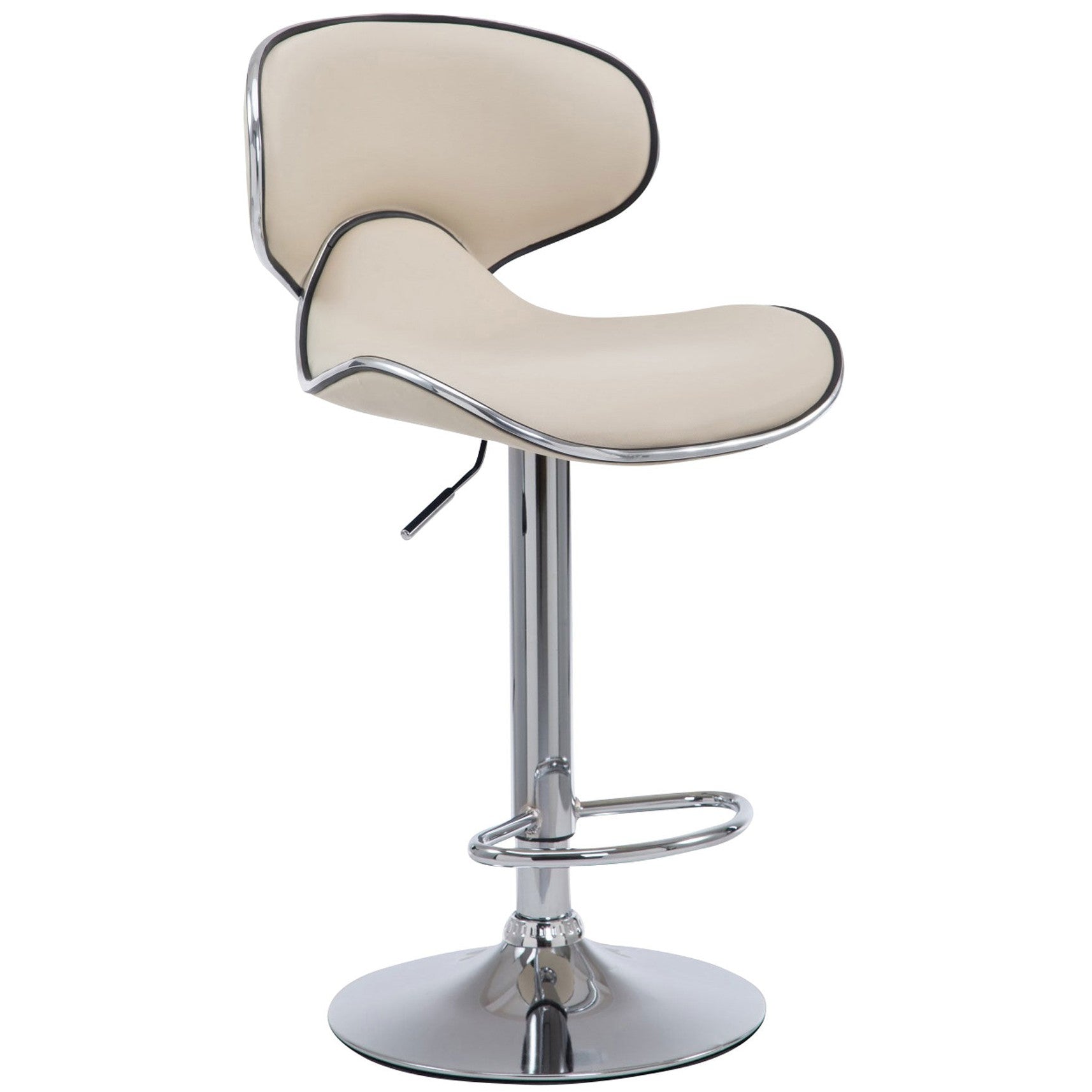 Barhocker Las Vegas V2 chrom - creme - InfinityMarket