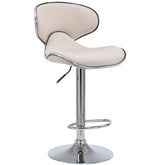 Barhocker Las Vegas V2 Stoff chrom - creme - InfinityMarket